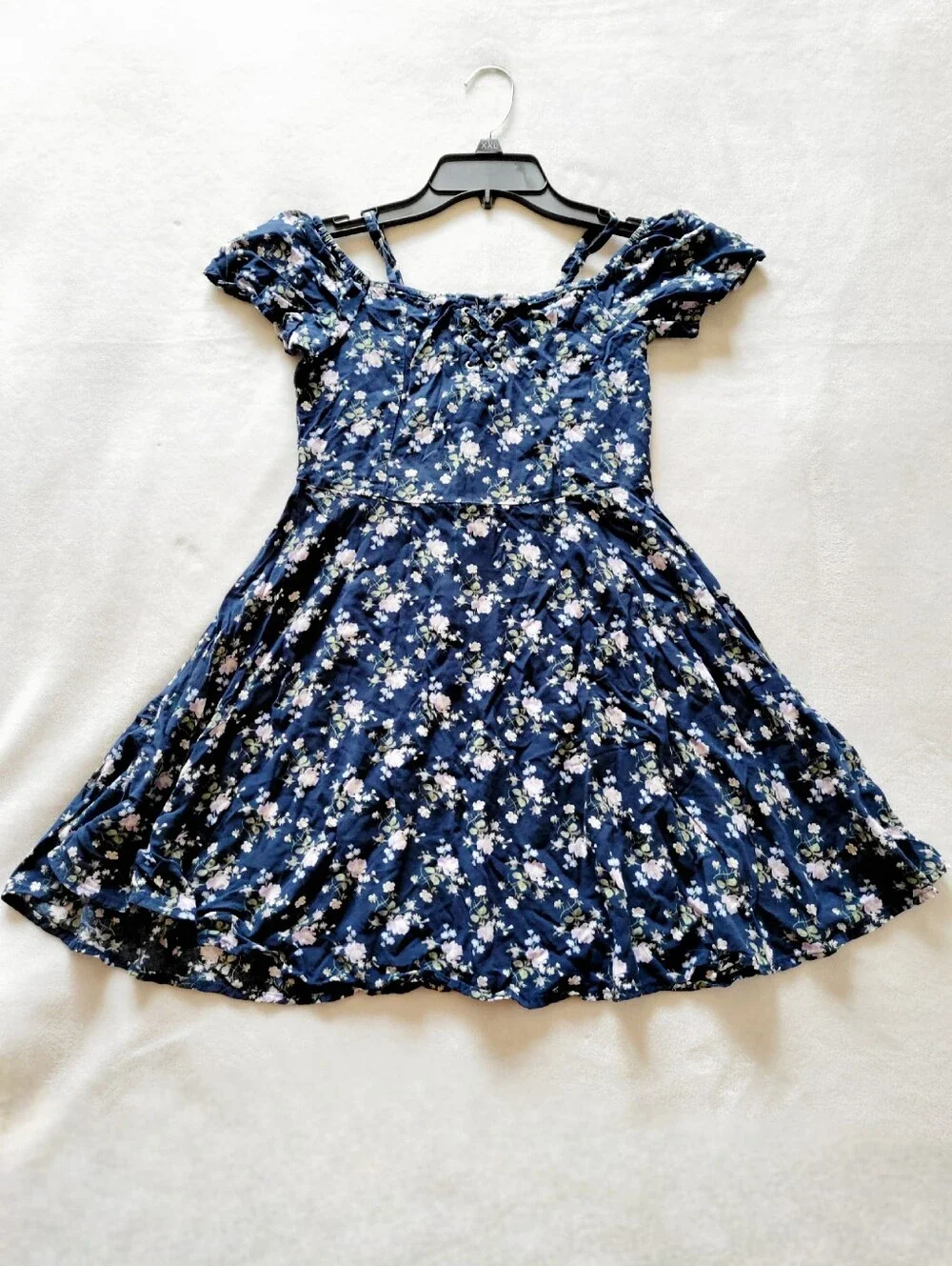 The Children's Place Girls Floral Cold Shoulder Dress Size 12